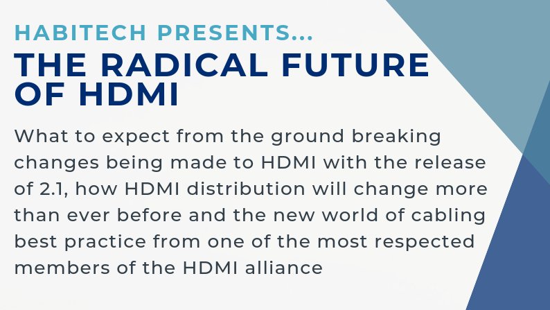 We are taking to the road to make sure we help all of you wonderful people learn about the radical future of HDMI and the dramatic changes being made that are going to affect you and your customers. Don't miss out on this opportunity to learn how to upgrade for the future!