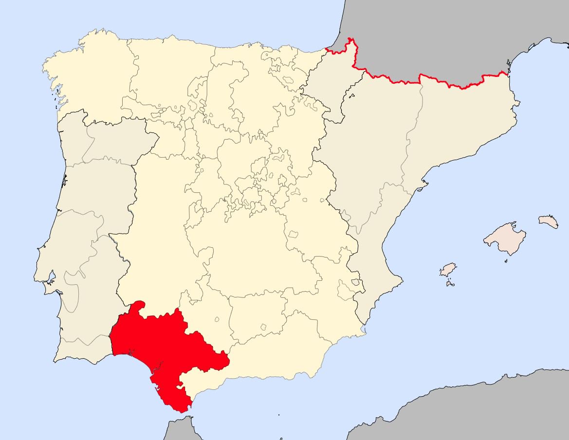 SevillaInsolita's tweet photo. Límites y extensión del antiguo Reino de Sevilla en 1590. https://t.co/N6Apudqf7M