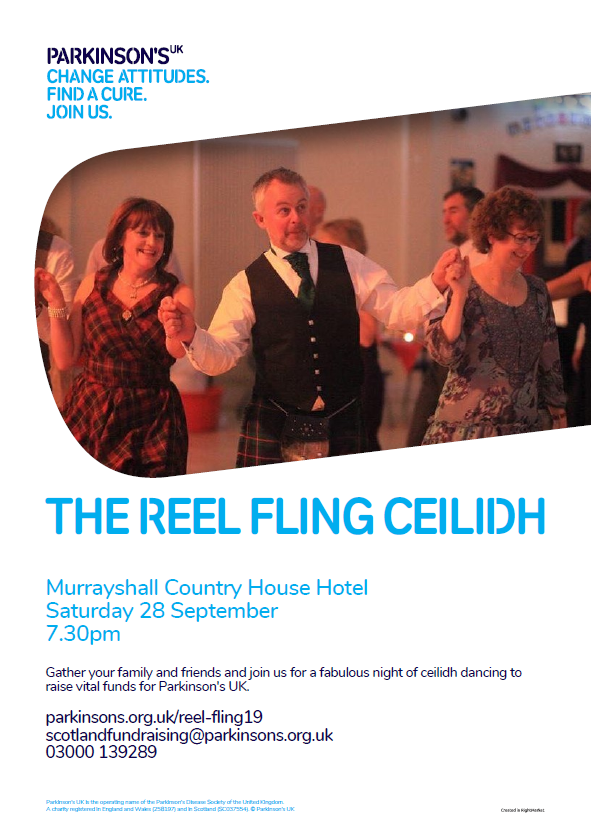 Hey Twitter. There's still tickets available for The Reel Fling - Ceilidh for <a href="/ParkinsonsUKSco/">Parkinson's UK Scotland</a> on Saturday 28 September <a href="/Murrayshall/">Murrayshall Country Estate</a>. Could you help me get the word out there in #Perthshire? #fundraising #ceilidh #Parkinsons  @PerthshireMag <a href="/LovePerthshire/">Love Perthshire</a> <a href="/perthshirehour/">#PerthshireHour</a>