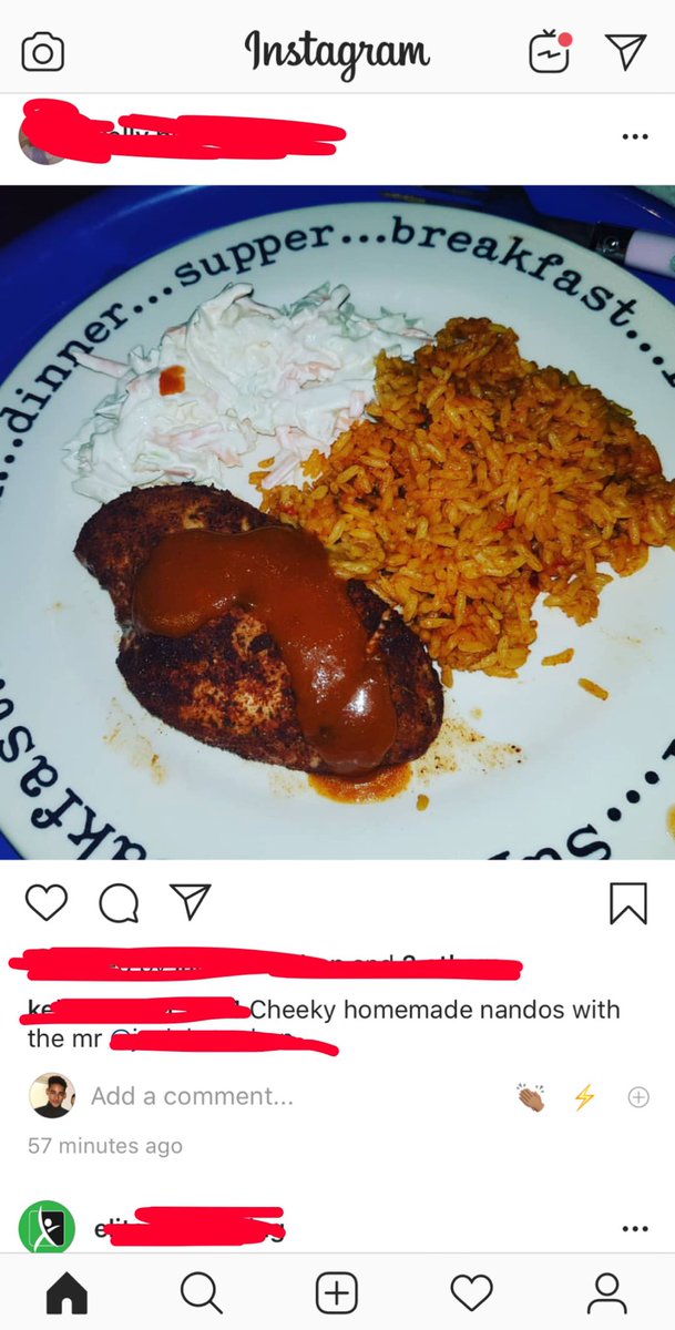 KieranRufus's tweet photo. Yo @NandosUK my boy cooked dinner tonight for him and his girlfriend and claimed it was homemade Nando’s.... how many RT’s to get him a black card he can’t live eating food like this 😩😭 https://t.co/wPMQue1Z7l