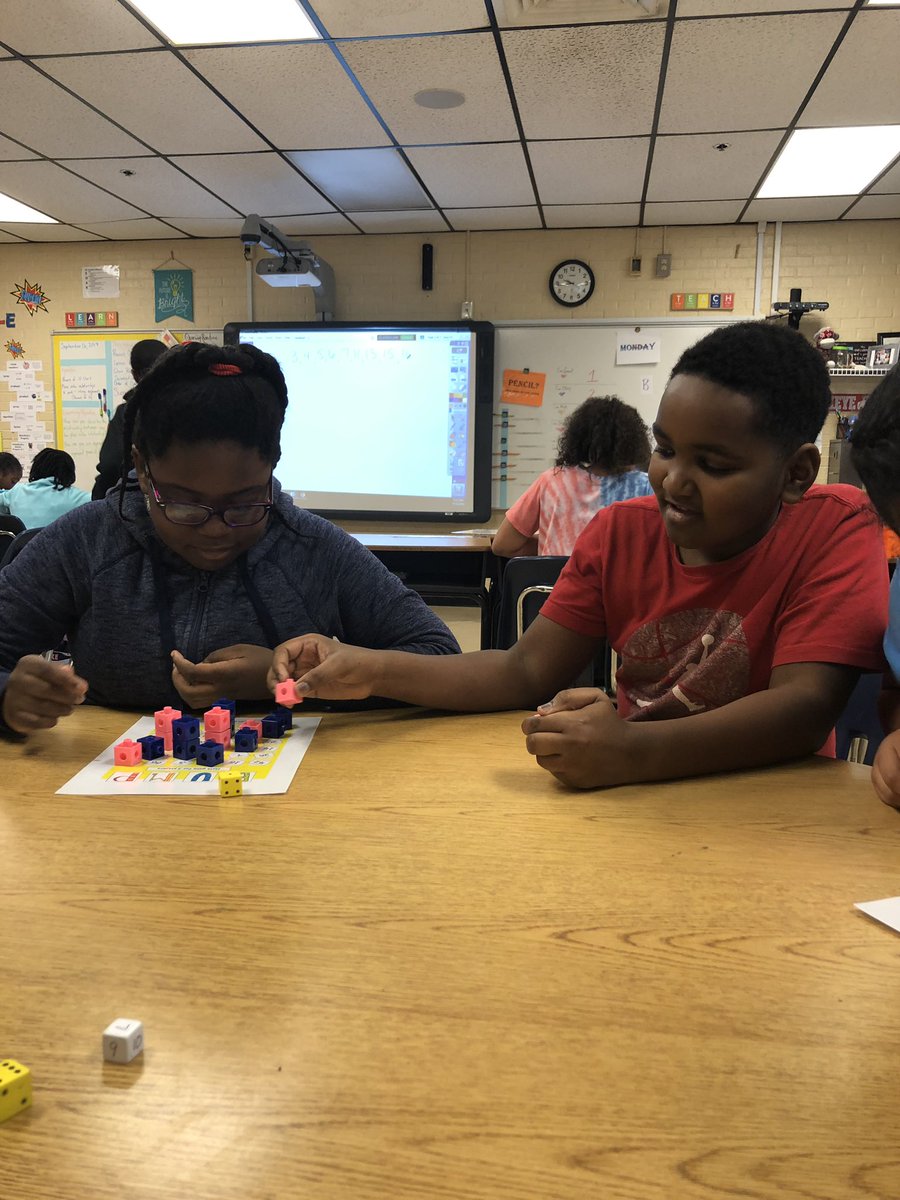 Had fun making new friends in 5th today! #mathgames