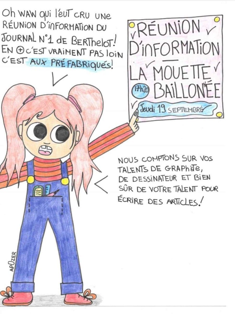 Chers Bertholiens, rendez-vous jeudi ! ( venez on est sympa et on ne pue pas du bec )