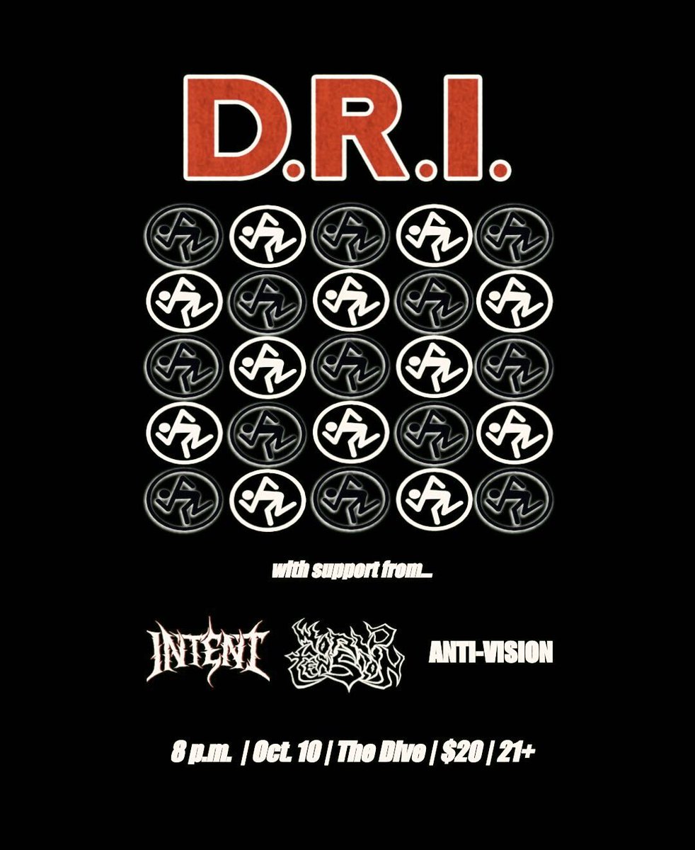 Hittin’ the THRASH ZONE Oct. 10 with crossover legends DRI. Tix available at the door.