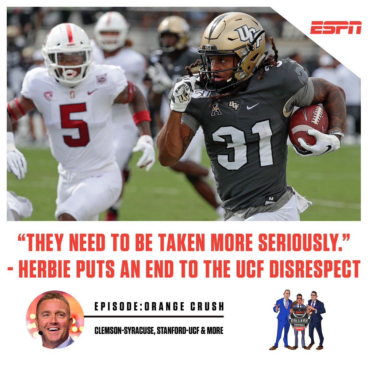 🚨🗣️ The latest #CFBPod from this morning is available now!
 
- <a href="/KirkHerbstreit/">Kirk Herbstreit</a> tells <a href="/KNegandhiESPN/">Kevin Negandhi</a> the disrespect nationally for <a href="/UCF_Football/">UCF Football</a> has to stop.
 
📲: apple.co/2TZ6YXz