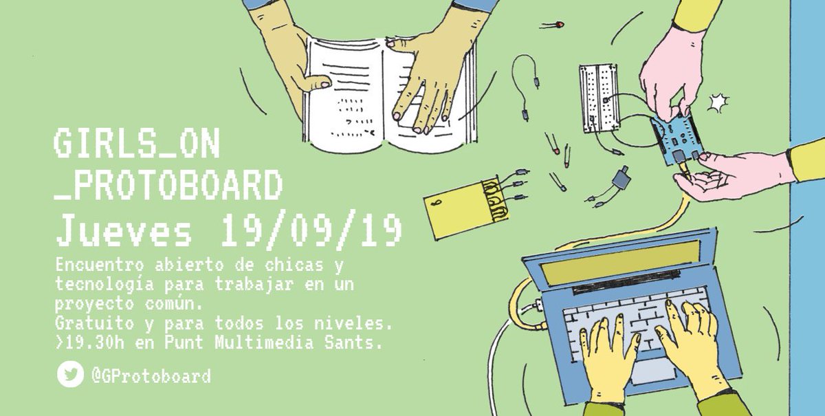 GProtoboard's tweet photo. Volvemos de vacaciones con energía y nuevas fechas! 🔋 Nos vemos este jueves para jugar con arduino y para proponer nuevas ideas para este curso👩‍💻 #arduino #techgirls #barcelona #meetup https://t.co/SKMkOjmJ2a