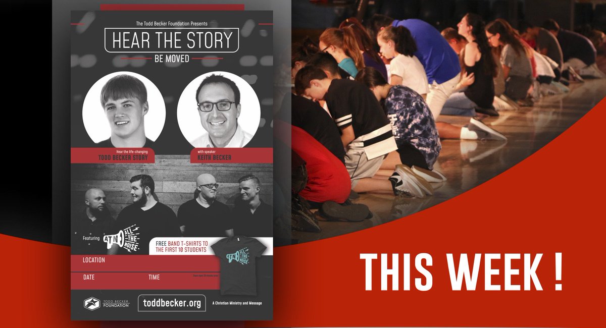 TBFNarrowRoad's tweet photo. We are excited to come to Brush High School this Wednesday! We'll have a great live concert from "All The Noise" and hear the real-life Todd Becker story. Free Admission. Event from 7-9pm. https://t.co/gU646v645s