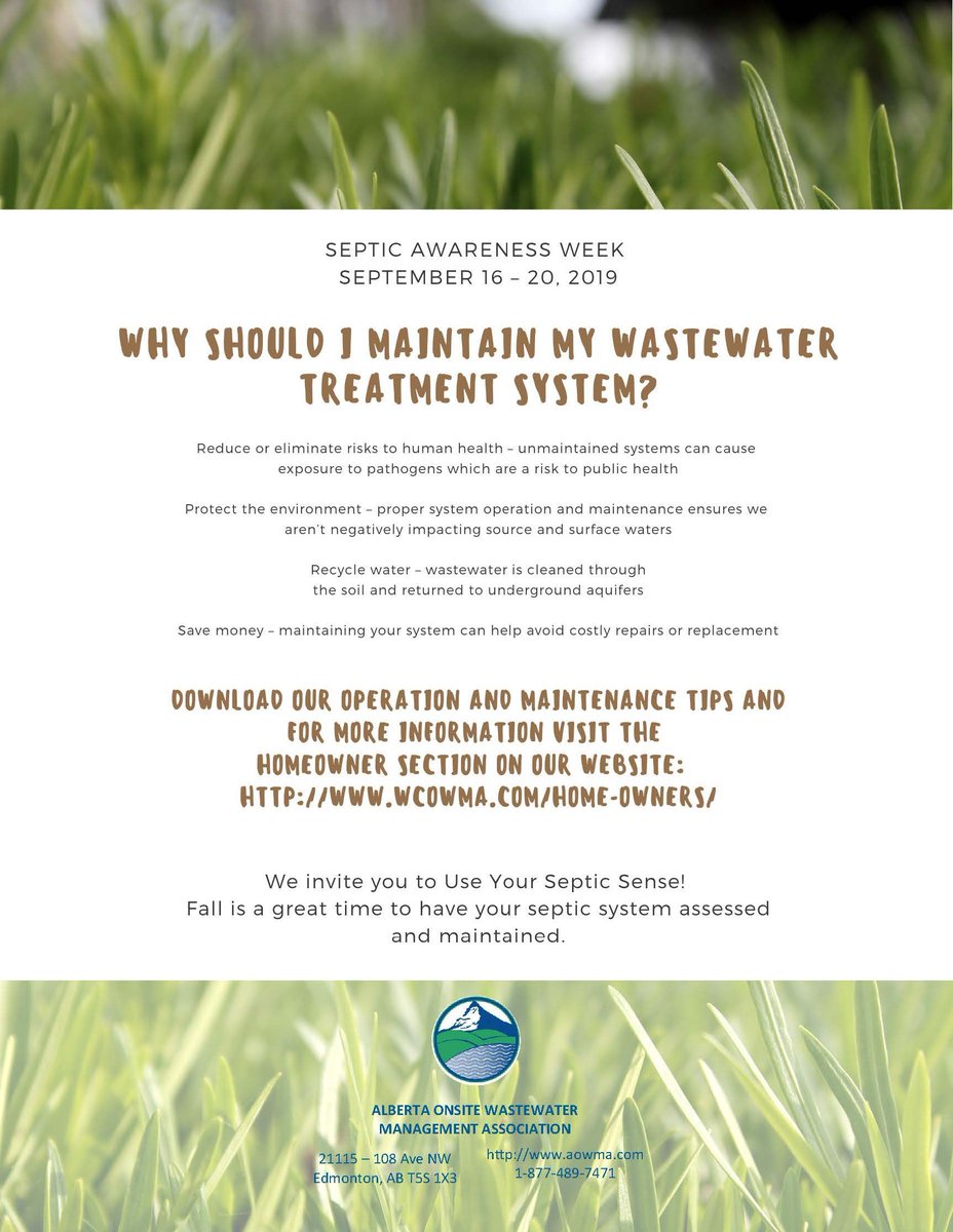 greenviewag's tweet photo. It is Septic Awareness Week! #mdgreenview #septicweek #septicsense #abonsitewastewatermanagementassociation https://t.co/Fq8l4MIemQ