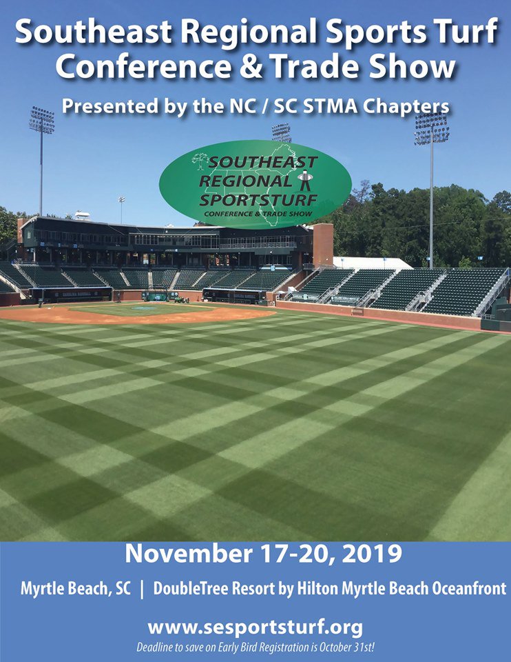 STMA Chapter Calendar Update: The Southeast Regional Sports Turf Conference and Trade Show will be held Nov. 17-20 in Myrtle Beach, SC. 

Notable events include an industry update from STMA President, @JodyGillTurf. 

Click here for conference brochure: ow.ly/krjy50wbDiv