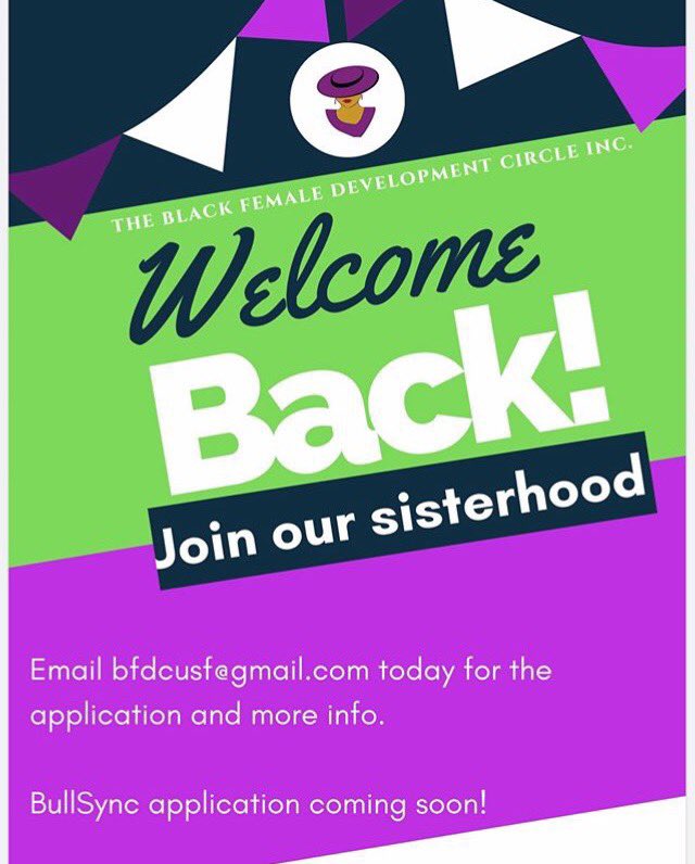 black_usf's tweet photo. We have officially opened our membership applications for the 2019 Fall semester. We have so much in store for our members and appreciate our BFDC sisters and brothers for the endless love and support! 💜💜
Membership Application link is available below

https://t.co/ASyTekixuj https://t.co/MqkfaT5ygA