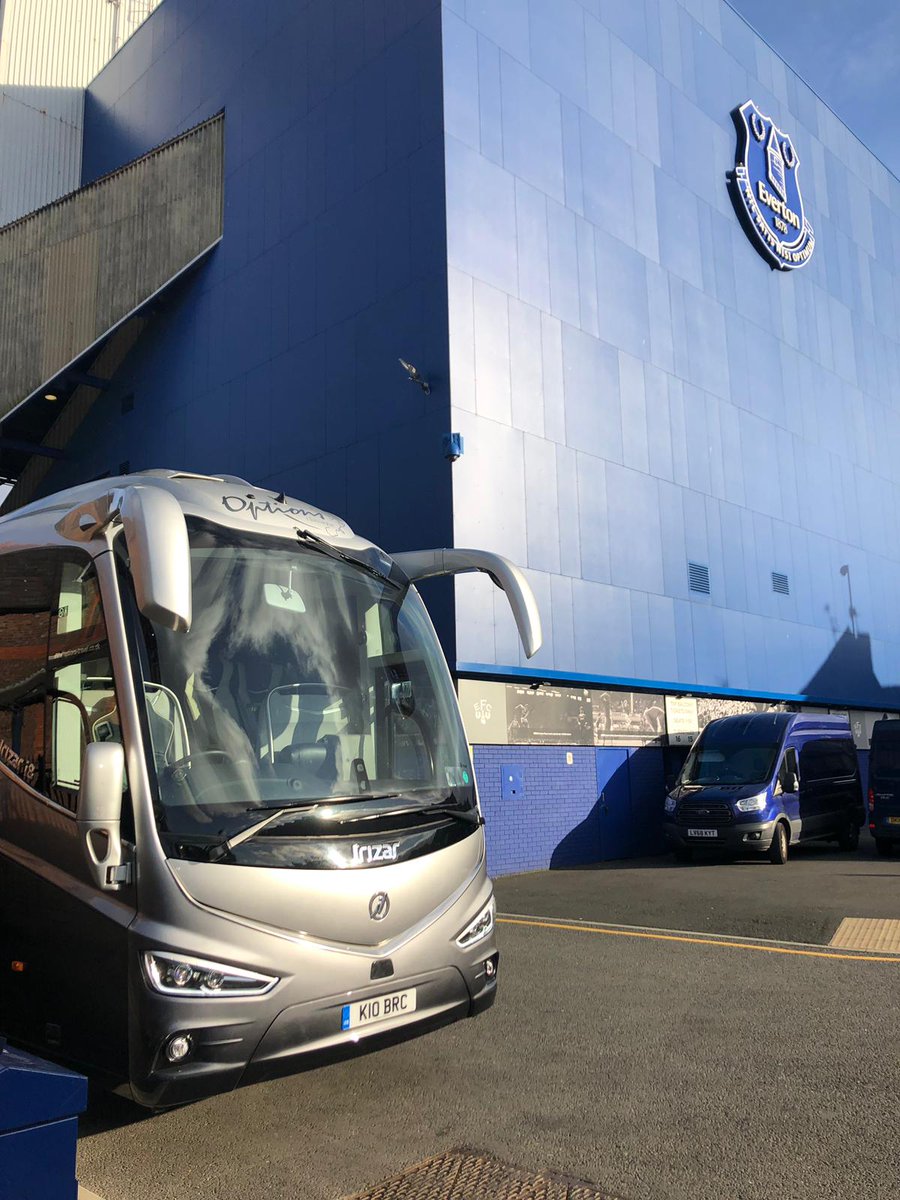 Our spectacular Irizar i8 at Everton football ground. Our driver has taken the Blackburn Rovers under 23s team for their away game tonight!