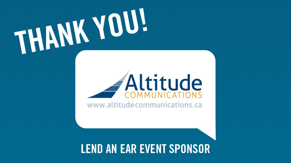 Distress_Centre's tweet image. We're just over a week away from #LendAnEar 2019 and nearly SOLD OUT! This event would not be possible without the support of our sponsors. Thank you @AltitudeComm for your support!

Get your tickets before they sell out: lendanearyyc.com #yyc #yycevents