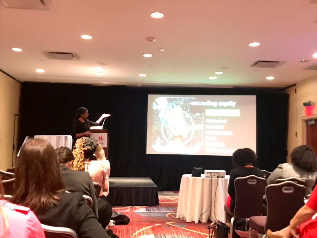 Angela_M_Guzman's tweet photo. Diversity week is in full effect and today’s @wicthq event has set a tone of excellence for the days ahead. Shout out to @Princeton professor @ruha9 for the incredible breakout session and compelling read ‘Race After Technology’ #datascience #diversity #jimcode #technology https://t.co/GsWskYorZq
