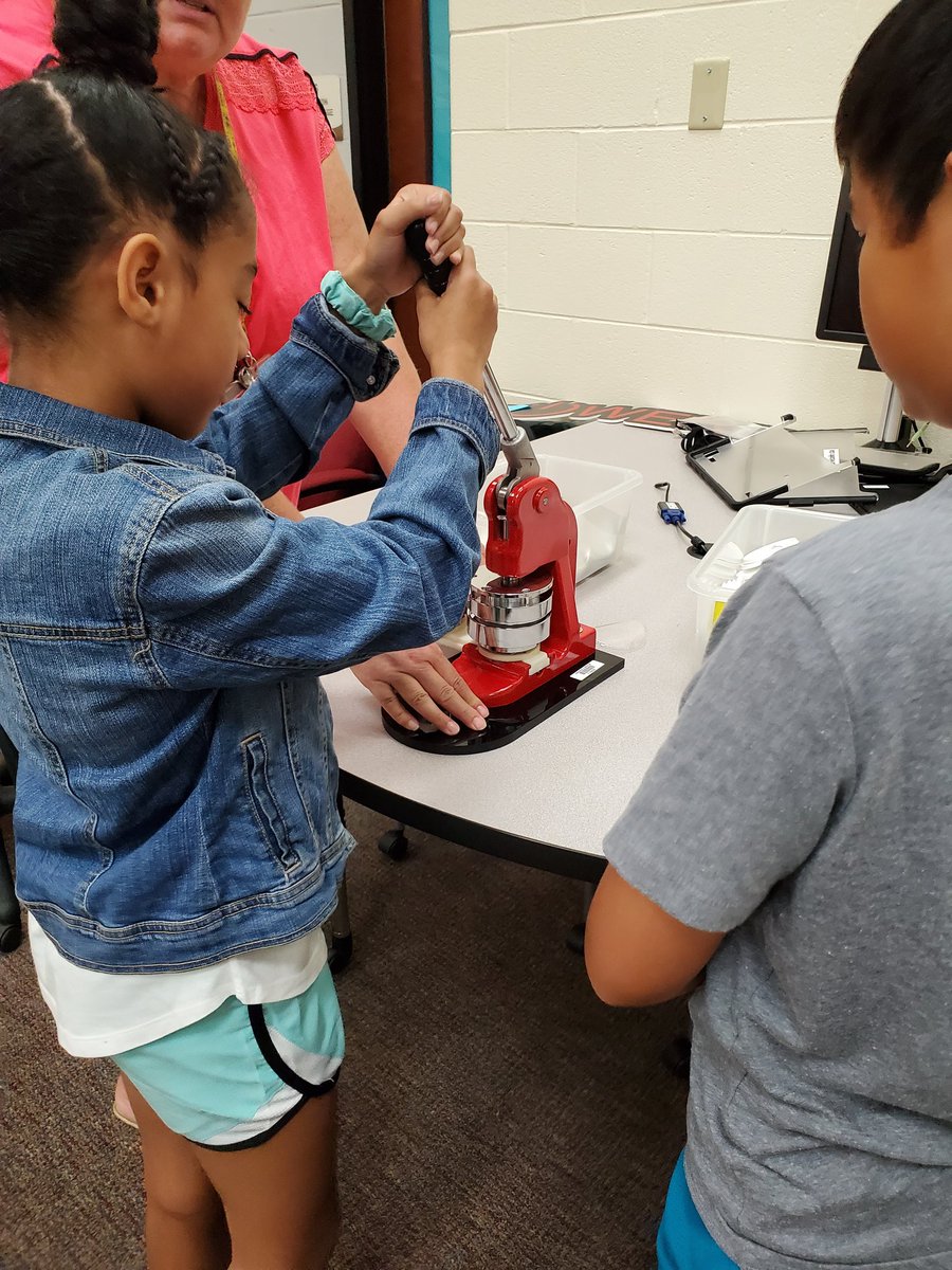 Starting our collection for Hurricane Dorian victims today!!.  We used the button maker station to make a visual to get the word out about our September service project.  Doing our best to help others!!  #weareLakota. #Room405rocks #rocketproud