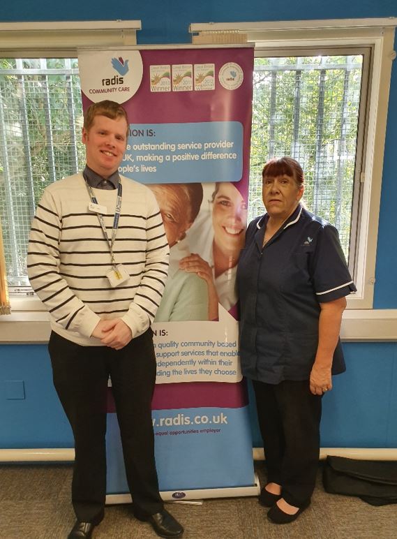 Last week #CongletonJCP welcomed <a href="/RadisGroup/">Radis Community Care</a> who are currently looking for care workers in the community. Pictured here with Work Coach Jack, they discussed the enormous opportunities on offer for jobs in the #care sector @rebekahwdwp #Congleton #CareWork