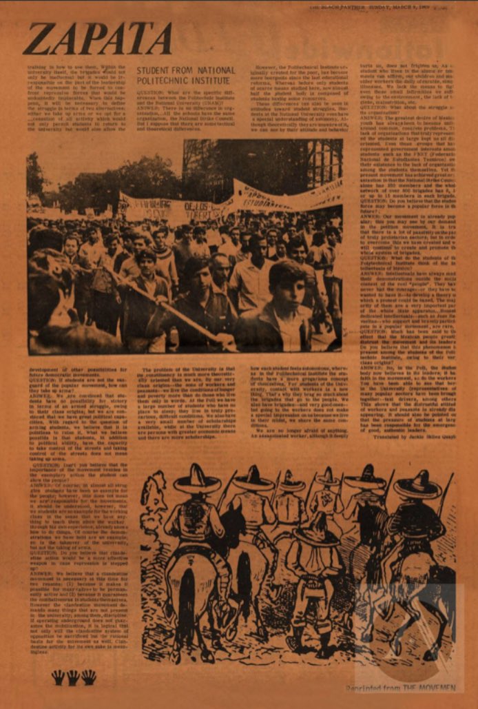 ImReadinHere's tweet photo. The Black Panther Party solidarity with the Zapatistas https://t.co/ZqwhXMXrkb