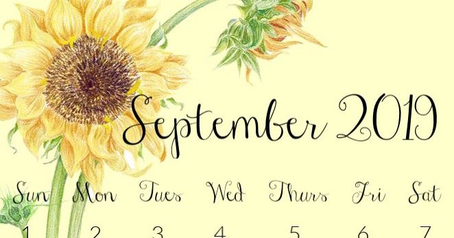 ruby4women's tweet photo. Here’s your FREE printable SEPTEMBER 2019 calendar! Perfect to use on your blog or website, or you can print it out and use in your daytimer / planner or journal.  Designed and created just for you from Vintage Mama’s Cottage:  https://t.co/xdOxBmHzOZ https://t.co/VP6sfL1ZLS