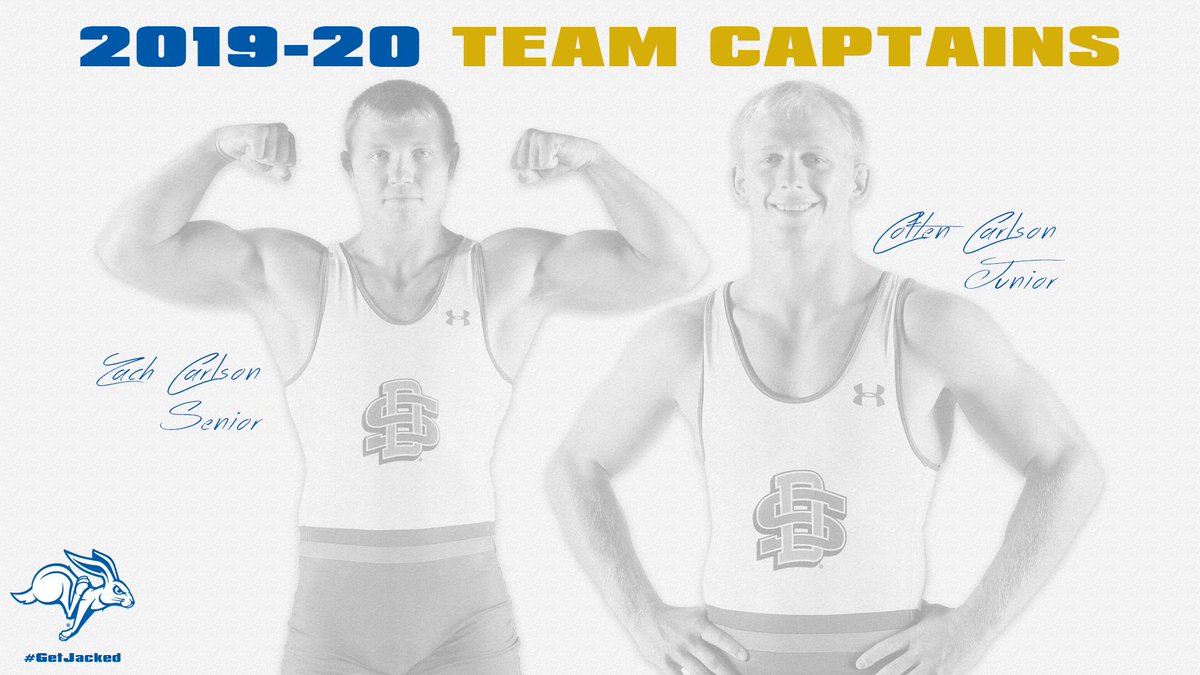 GoJacksWrestle's tweet photo. Our team has chosen their captains for the 2019-2020 wrestling season. Congratulations to @zachcarlson22 and @colten_carlson for being selected as leaders of this team #GetJacked https://t.co/YCJz2laFq2