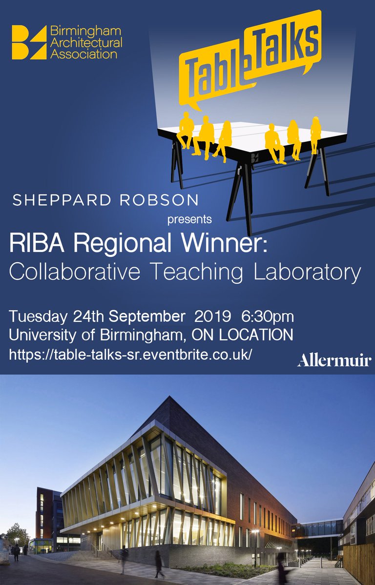 DesignJq's tweet image. As patron sponsors of @Birm_Arch we are proud to be part of this upcoming #TableTalks presented by @SheppardRobson and looking forward to an interesting evening.
 
 Sign up here: table-talks-sr.eventbrite.co.uk