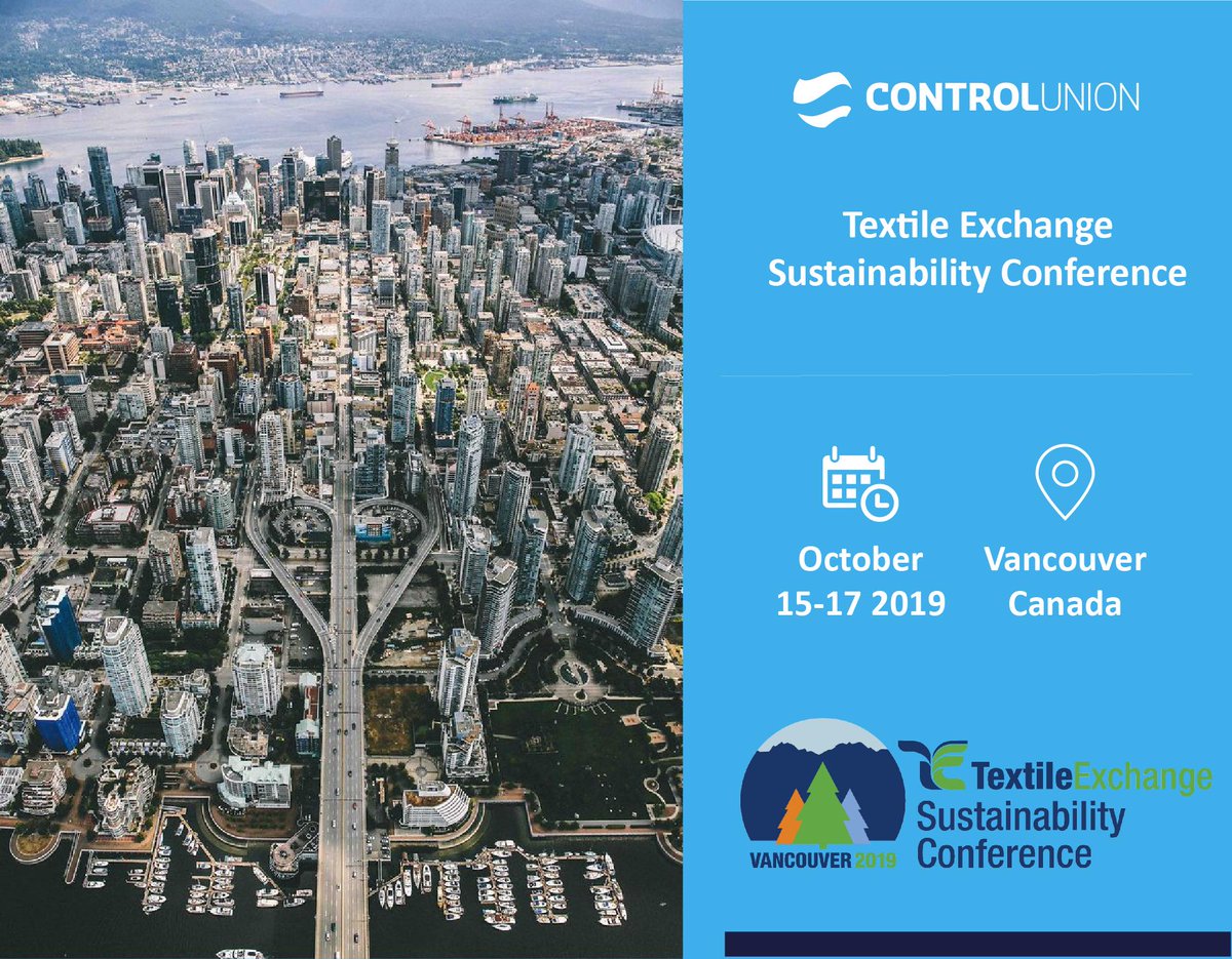 ControlUnionNA's tweet photo. We look forward to meeting and discussing the issues impacting the textile sector. As the leader in certification services to the textile sector, we seek to provide solutions enabling this industry to reduce its environmental and social impacts though 3rd party certifications. https://t.co/MD3EZSiYbe
