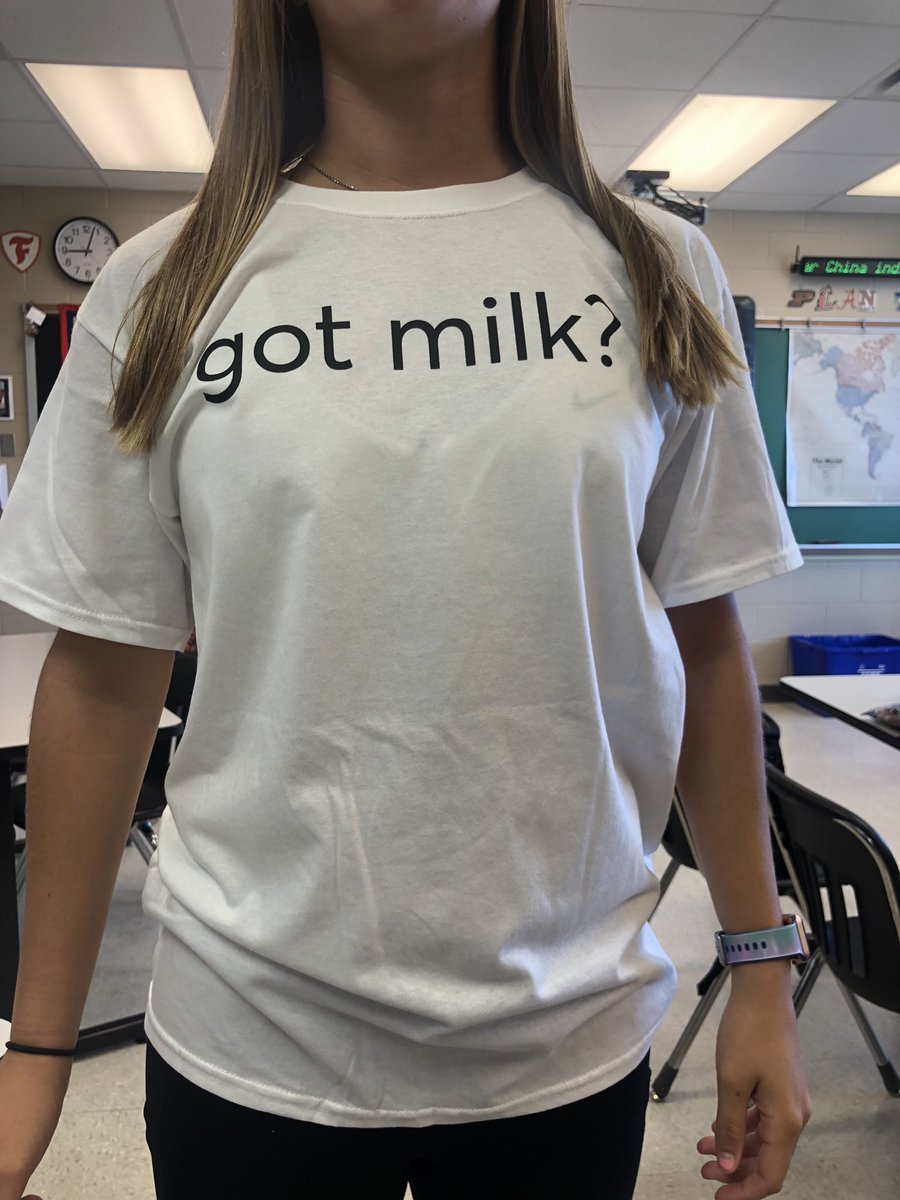 KV_BPA's tweet photo. Remember to get your shirt for Friday’s milk can game! They will be on sale at all lunches this week! 😊 show your school spirit &amp; support KV BPA🏆 https://t.co/FMNZNniNOC