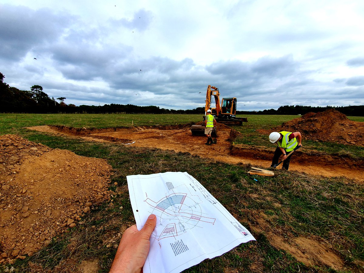 Final &amp; largest trench of #PF2019 #NewForest #Archaeology excavation well underway and nearly ready for our volunteers to dive into tomorrow. This trench takes a slice across the entire ring ditch &amp; seeks to identify any banks or made up ground inside or outside the ditches.