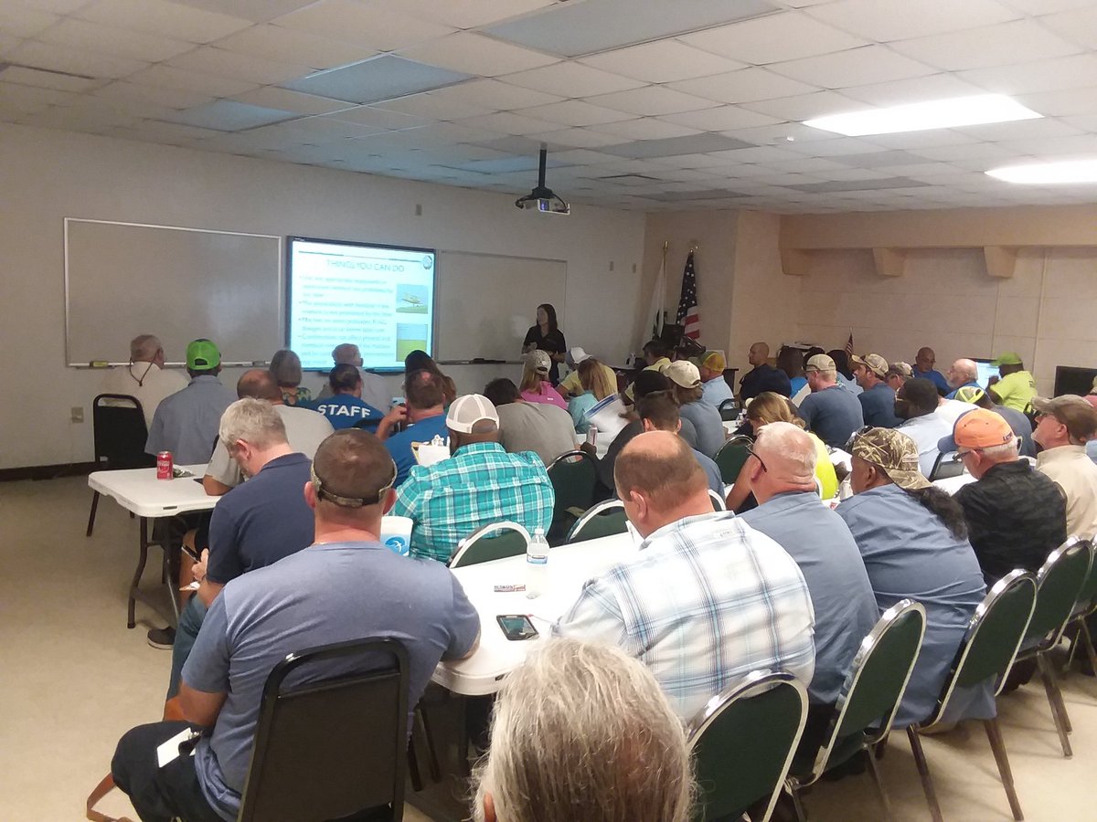 Excellent turnout for the first day of the Big Bend Pesticide Training Series here in Monticello. 55 people! <a href="/DanielleSprague/">Danielle S. Williams</a> Teaching pesticide safety.