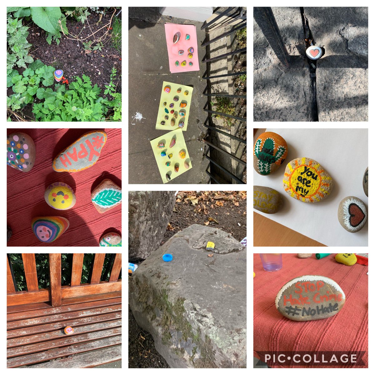 ELREC_YPAH's tweet photo. What a fun day spreading positivity though out #Edinburgh. Keep your eye out for out #rockart lots more to come #stophate #nohatemate #MondayMotivation #creativitymatters #EndEverydayHate #nohate #ypah https://t.co/zOVUHPRRhe