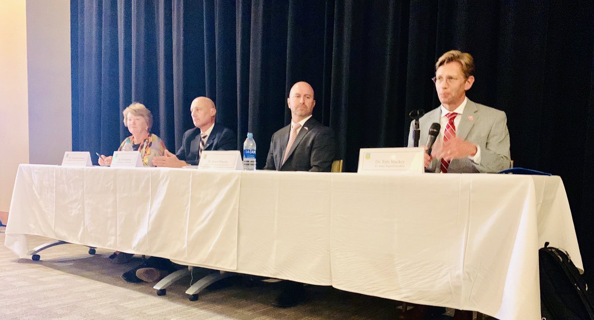 drjerrodwheeler's tweet photo. TY Lt Gen Cotton @HQAirUniversity &amp; @MIC3Compact for the fantastic symposium focused on collaboration to enhance K-12 Ed &amp; quality of life for #MilStudents!  Enjoyed sharing the @KnobSchools @Whiteman_AFB success story! #OurMissionIsStudentSuccess🇺🇸@GenDaveGoldfein @defensecomm https://t.co/v0YENjQcHk