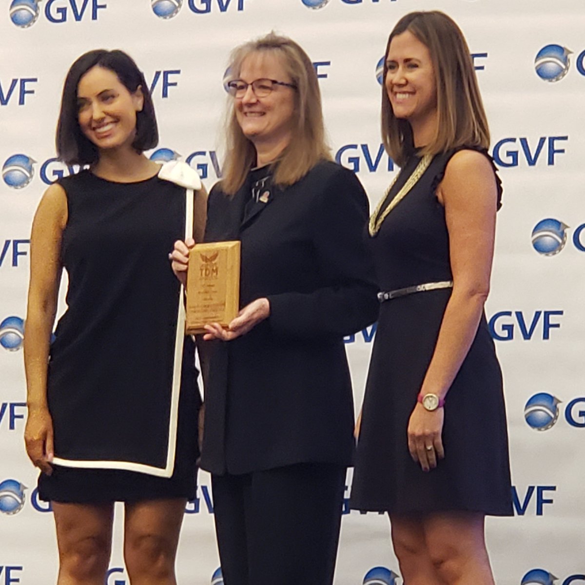 Interim President, Dr. Vicki Bastecki-Perez proudly accepted the Diamond level TDM Advocate award from <a href="/GVFTMA/">GVFTMA</a>. Thank you for a great event!