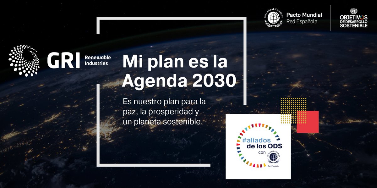 GRIRenInd's tweet photo. Unimos fuerzas y sumamos nuestro compromiso a la iniciativa más importante para la sostenibilidad empresarial a nivel mundial. Somos #aliadosdelosODS del @PactoMundial. ¿Y tú? ¡Únete! #ODS #ODS17 #Agenda2030 https://t.co/a9WNUuAgQG