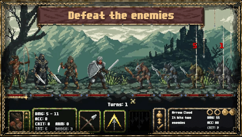 Pocketdroid's tweet photo. Battle Souls – A retro turn-based RPG with nice 8bit art https://t.co/OsJSr4Hj8E https://t.co/HOI81Je1Y6
