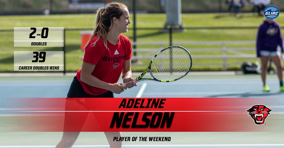 Player of the Weekend
Adeline Nelson
Congrats on a pair of doubles wins against Ashland and Wayne State!