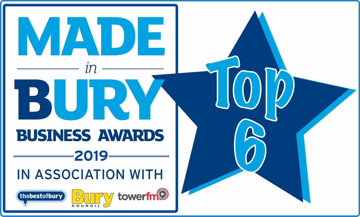 We’re over the moon to say we’ve made the Top 6 for 4 out of 5 entries   #MIBBA19 #Bury #Business #Awards now to make the Top 3 #Goals