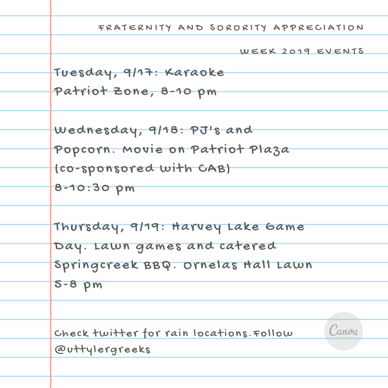 UT Tyler Greek Life tweet media