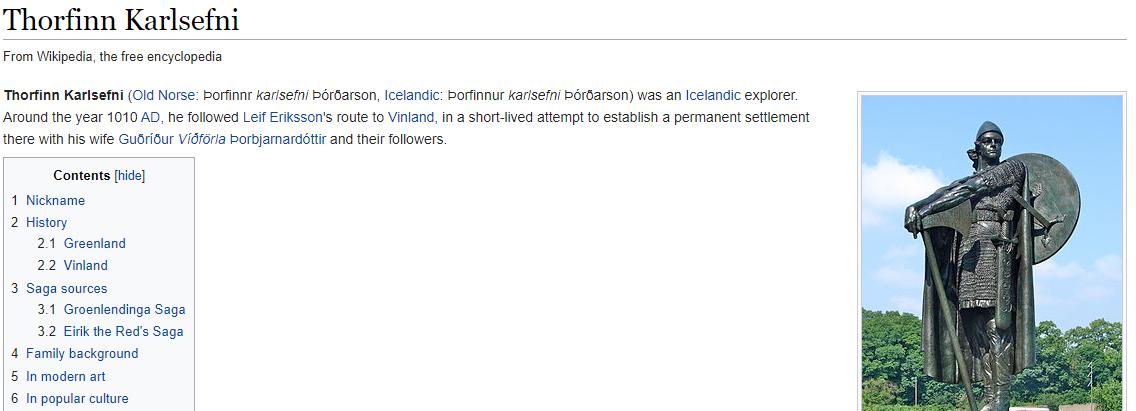 Thorfinn Karlsefni - Wikipedia