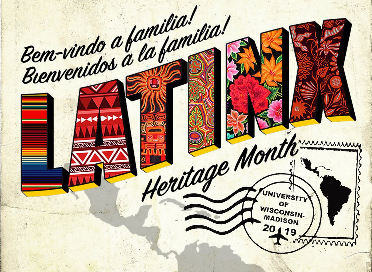 UW’s #LatinxHeritageMonth celebration kicks off today! 

Join <a href="/UWMulticultural/">UW-Madison MSC</a> <a href="/uw_diversity/">UW–Madison Diversity</a> <a href="/uwlatinxcc/">UW Latinx</a> for a series of #UWLatinx events through mid-October: wisc.edu/latinx