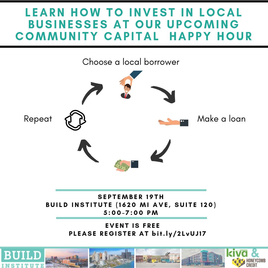 This is just one facet of our diverse programming at the upcoming Community Capital Happy Hour this Thursday! Save the date and please register at ➡️ bit.ly/2LvUJ17