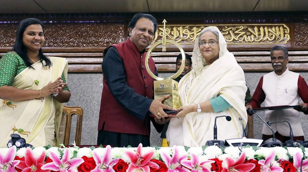 albd1971's tweet photo. HPM #SheikhHasina receives "Dr. Kalam Smriti International Excellence Award 2019" https://t.co/Aa22U82Zuw