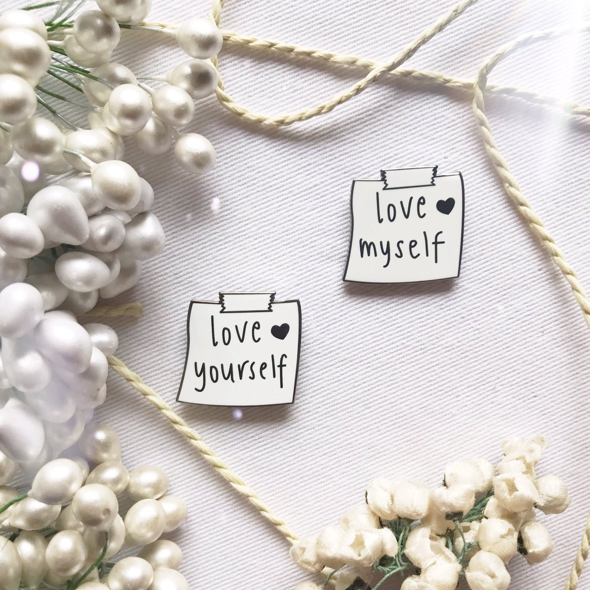 sierenespace's tweet photo. Love Myself, Love Yourself —The tote bag design one was originally supposed to be a pin first, but things happen and here we are! This might be a sticky note series where things bangtan has said to ARMY will be screen printed on the note.

#btspins #enamelpins #pinsph #ph https://t.co/e77OZYh2Q8