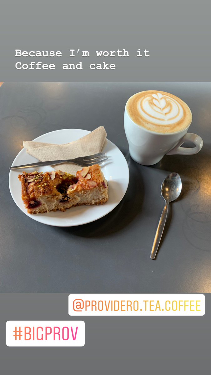 PeteG1973's tweet photo. Today is very much a treat day for me. So I have dropped by @Providero for coffee and cake
Dark cherry and Marzipan cake
Oat milk latte
#BigProv #CoffeeAndCake #Latte #OatMilk #OatMilkLatte #coffee #DarkCherryAndMarzioanCake #Providero #llandudno #NorthWales https://t.co/v8v65XKqVc