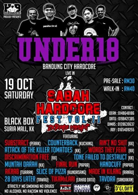 jennthompson2811 (@jenn_thompson) on Twitter photo #SABAH SATURDAY October19, 2019 SABAH HARDCORE FEST Vol.II 11am Blackbox Suria #KK ft. <a href="/Under18bchc/">UNDER18</a> #Substract #Counterback #AintNoShit #AttackOfTheKillerTomatoes <a href="/wordstheyfear/">Words They Fear</a> #DiscrimiationFree #ToneFailedToDestruct <a href="/MuntahG/">Muntah Darah Grindcore</a> #FinalRun ++ #SABAH SATURDAY October19, 2019 SABAH HARDCORE FEST Vol.II 11am Blackbox Suria #KK ft. <a href="/Under18bchc/">UNDER18</a> #Substract #Counterback #AintNoShit #AttackOfTheKillerTomatoes <a href="/wordstheyfear/">Words They Fear</a> #DiscrimiationFree #ToneFailedToDestruct <a href="/MuntahG/">Muntah Darah Grindcore</a> #FinalRun ++