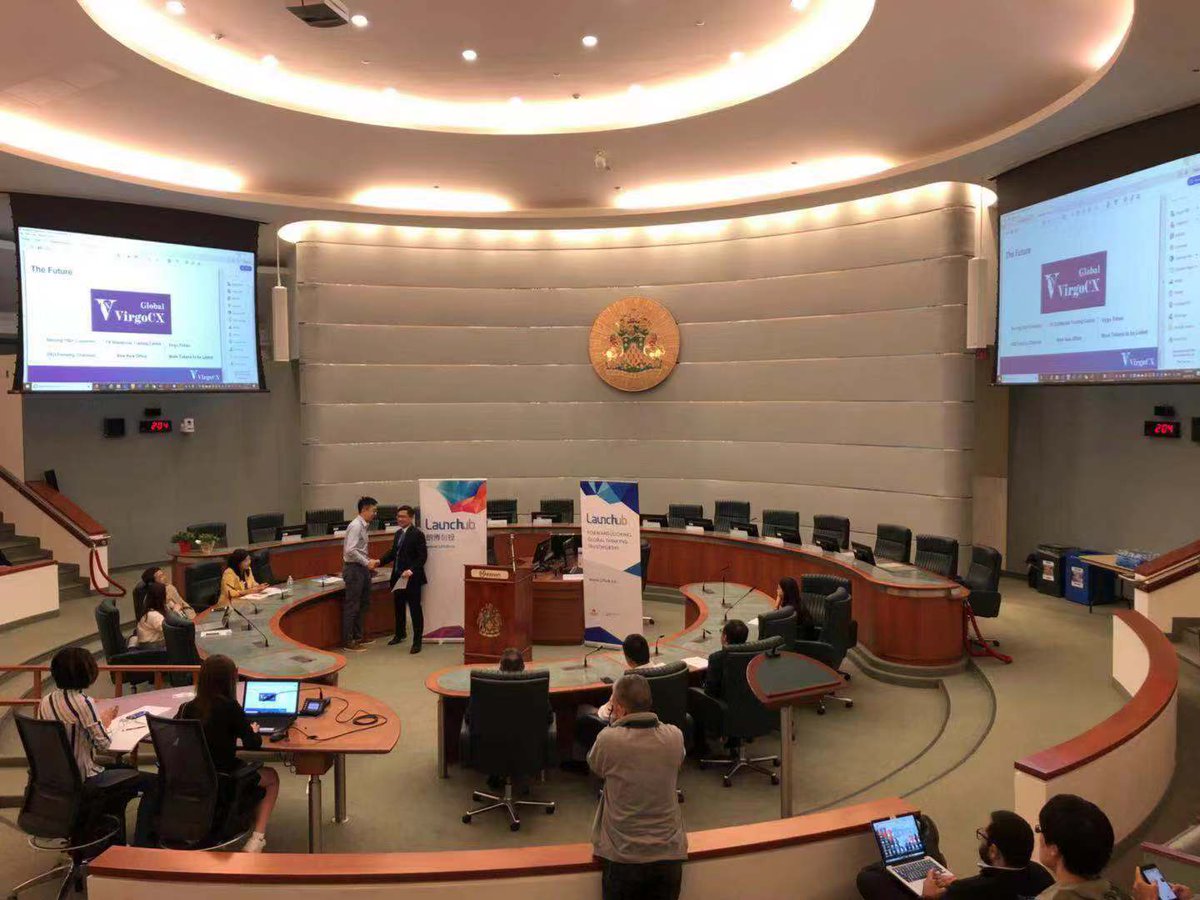 Virgo_Global's tweet photo. Throwback to last Saturday’s Launchub Startup Roadshow. VirgoCX CEO Adam Cai presented a speech on the company’s project update. A big THANK YOU to all our supporters! #virgocx #markhamciviccentre #launchub https://t.co/NjsvCApiOY