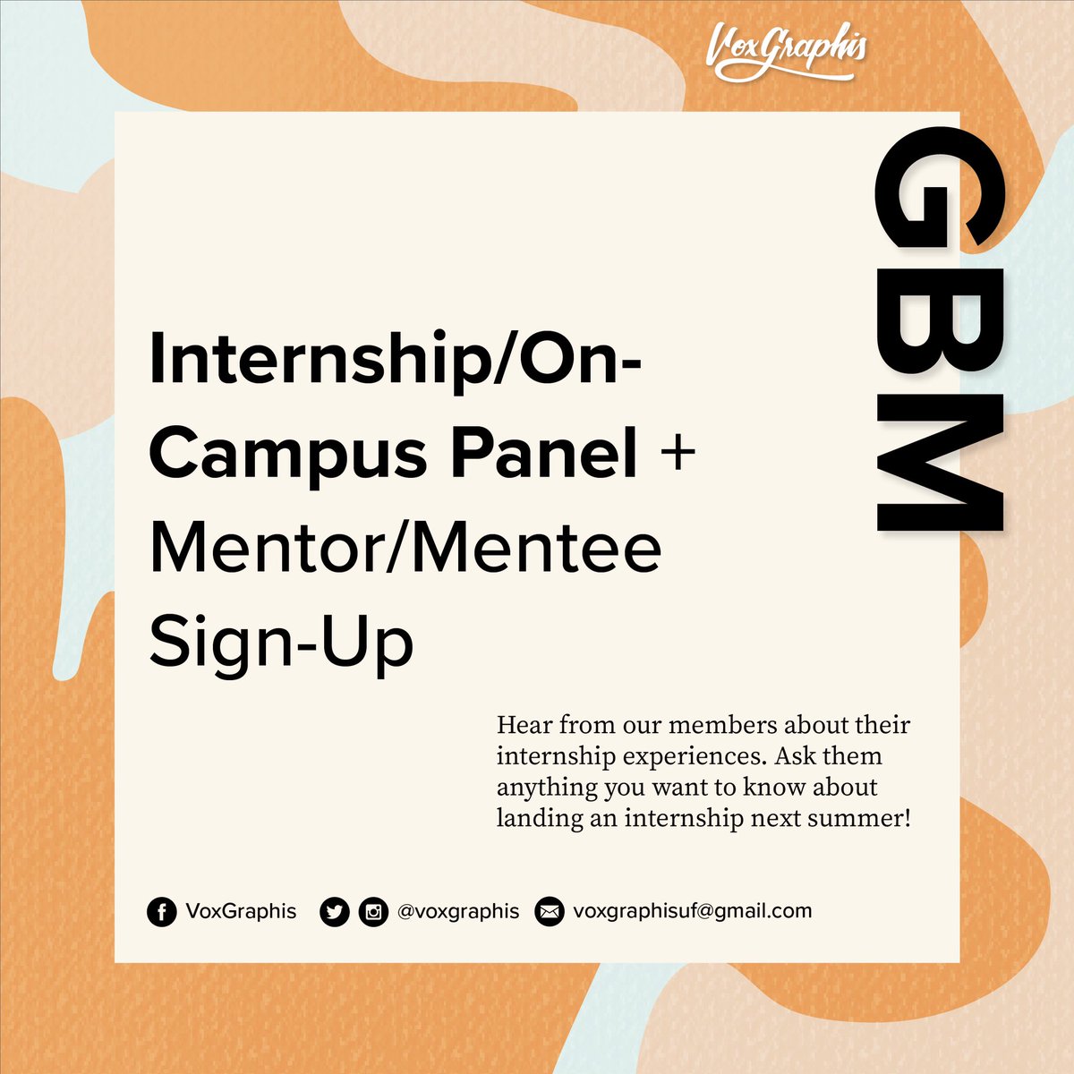 voxGraphis's tweet image. Let&apos;s be real: we all need money. If you want to learn what it takes to land that job/internship, come to the next Vox Graphis meeting! This Wednesday, September 18. FAC 314. 6:15pm.