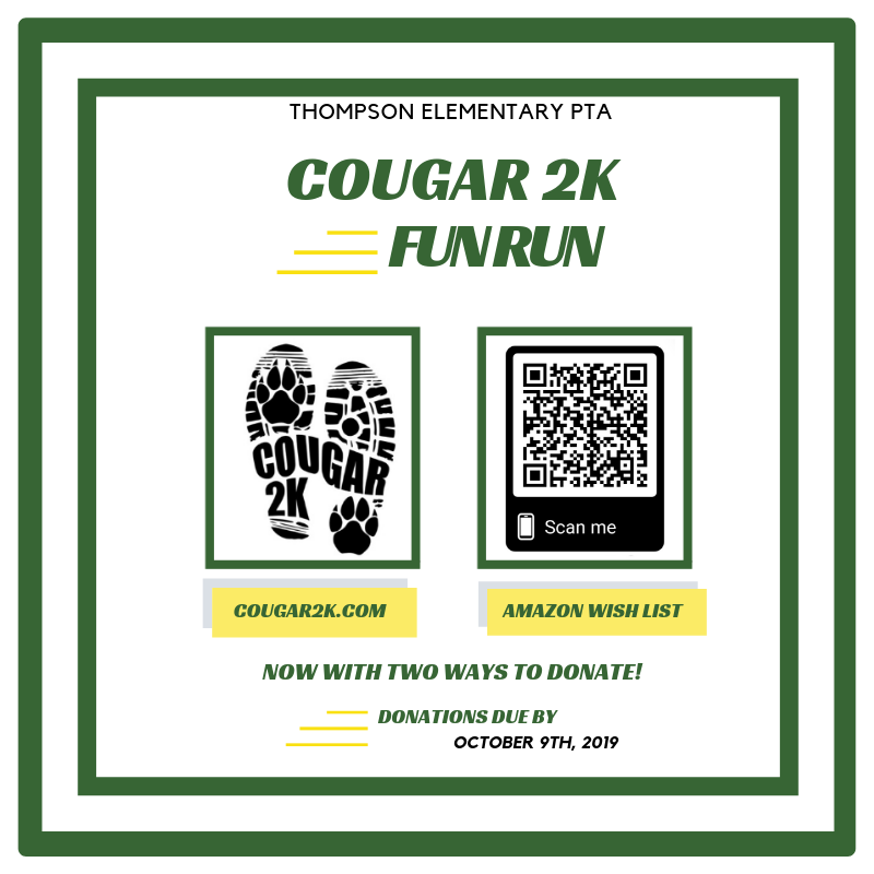 thompsoncougars's tweet photo. It's time for our BIGGEST fundraiser or the year!  Help us provide amazing programs and our NEW MakerLab! #ThompsonIsExcellence https://t.co/vZwOK8ZzTu