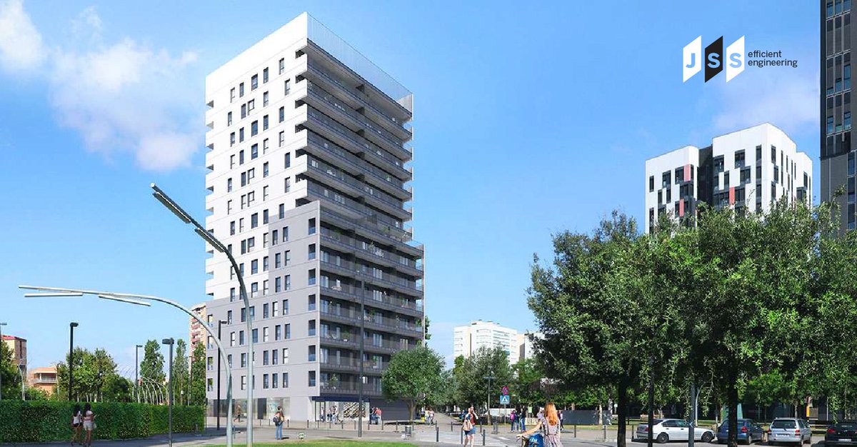 JSS_Associats's tweet photo. JSS participa en la promoción de viviendas de Aedas Homes y Batlle i Roig Arquitectes en Hospitalet de Llobregat. Las obras de este edificio, que contará con 15 plantas y piscina en la azotea, ya están en marcha https://t.co/InPveKeX4x