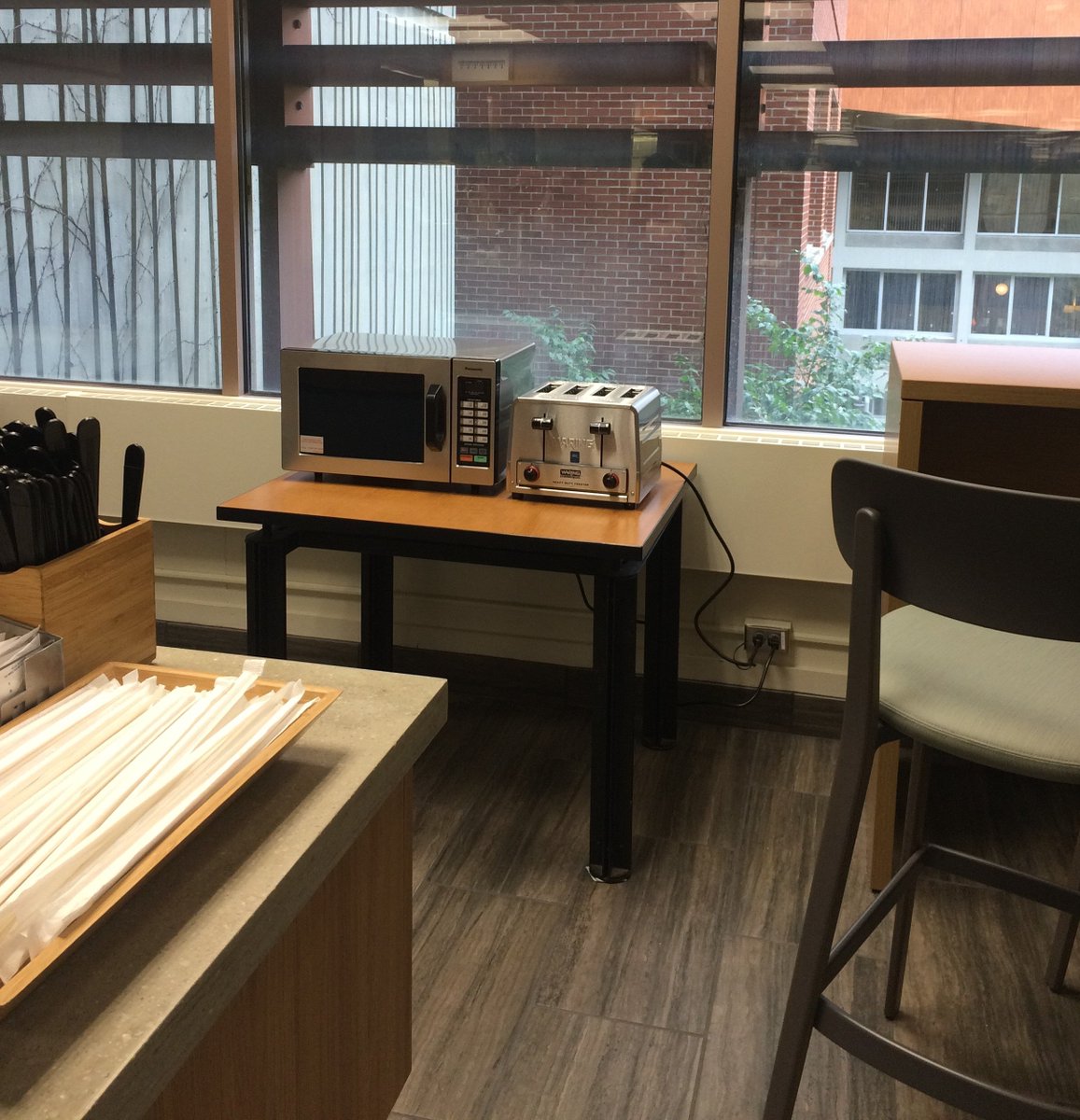 ithacalibrary's tweet photo. Toaster and microwave are the newest additions to the library, by the cafe: https://t.co/nI46GXN2gh