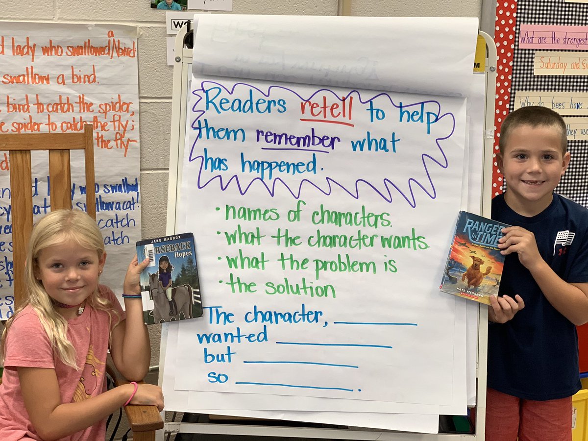 shasgundlach's tweet photo. Working on retelling to help us to better remember what we read! Parents-have your child try this prompt at home too!😊@MVESGainesville https://t.co/eniYZ12SCu
