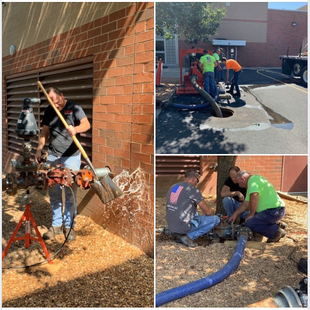 KeystoneFire's tweet photo. When our customers have an emergency we're on site faster than you can say #LifeSafetyMadeSimple! When @CBSDSchools said Groveland Elementary's fire pump needed immediate attention we were there to make sure their #fireprotectionequipment would be ready for the 1st day of class https://t.co/fT6KCSmnbk