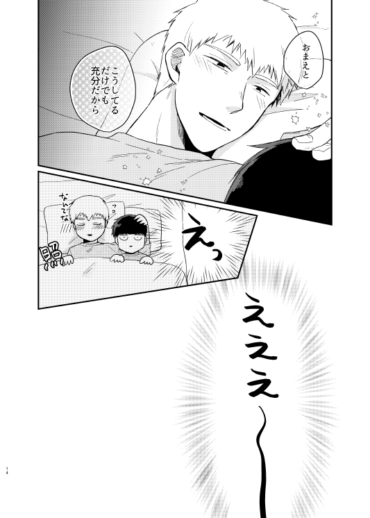 【愛弟子新刊】連日手を出してくる師匠にキレて禁欲生活を強いたものの今度はモくんが物足りなくなる霊モブ本です。 
