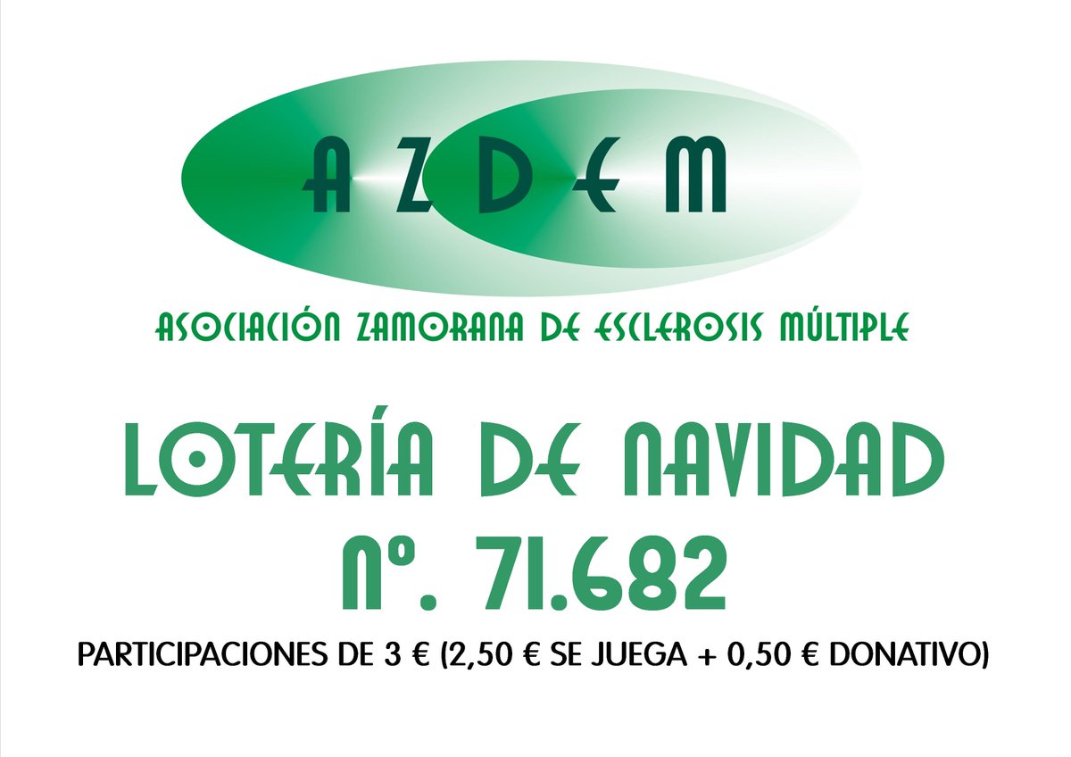 Pues ya están aquí, recién llegadas de la imprenta. Ya puedes comprar #loteríadenavidad y colaborar con la #esclerosismúltiple en #Zamora